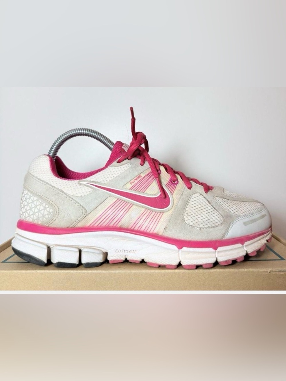 Nike Air Pegasus+ 28 Womens Size 8 Hot Pink White Running Shoes Trainers Sneaker